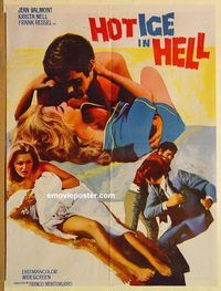 s539 HOT ICE IN HELL Pakistani movie poster '68 Jean Valmont