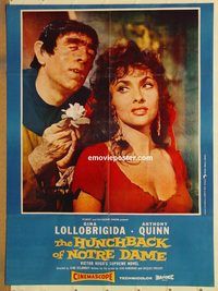 s547 HUNCHBACK OF NOTRE DAME Pakistani movie poster '57 Quinn