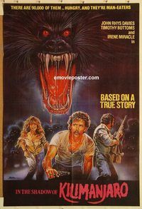s561 IN THE SHADOW OF KILIMANJARO Pakistani movie poster '86 baboons!