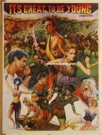 s581 IT'S GREAT TO BE YOUNG Pakistani movie poster '70s identify!