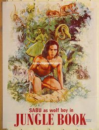 s592 JUNGLE BOOK Pakistani movie poster R60s Sabu, Rudyard Kipling