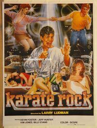s606 KARATE ROCK style A Pakistani movie poster '90 Antonio Sabato Jr