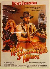 s629 KING SOLOMON'S MINES Pakistani movie poster '85 Chamberlain