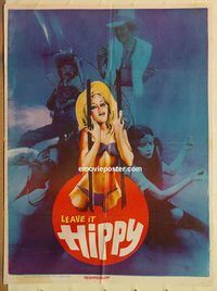 s658 LEAVE IT HIPPY Pakistani movie poster '70s wacky sexy image!