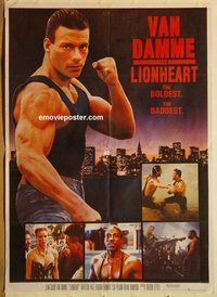 s675 LIONHEART Pakistani movie poster '87 Jean-Claude Van Damme