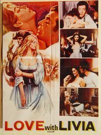 s691 LOVE WITH LIVIA Pakistani movie poster '70s sexy woman!