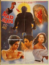 s702 MADMAN style B Pakistani movie poster '81 classic image!