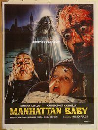 s718 MANHATTAN BABY Pakistani movie poster '82 Lucio Fulci, horror!