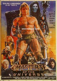 s738 MASTERS OF THE UNIVERSE Pakistani movie poster '87 Dolph Lundgren
