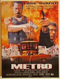 s752 METRO Pakistani movie poster '97 Eddie Murphy, Kim Miyori