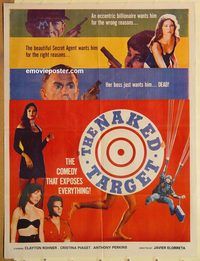 s788 NAKED TARGET Pakistani movie poster '91 Anthony Perkins, McDowall