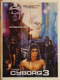 s793 NEMESIS Pakistani movie poster '93 Olivier Gruner, cool sci-fi!