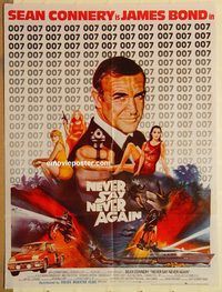 s795 NEVER SAY NEVER AGAIN Pakistani movie poster '83 Connery, Bond