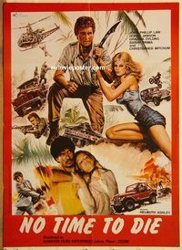 s826 NO TIME TO DIE Pakistani movie poster '84 John Phillip Law