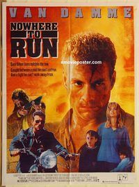 s828 NOWHERE TO RUN Pakistani movie poster '93 Jean-Claude Van Damme