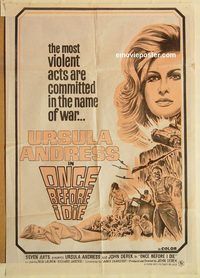 s836 ONCE BEFORE I DIE Pakistani movie poster '66 Ursula Andress