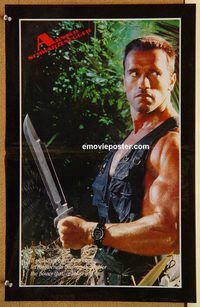 t308 PREDATOR #2 13x20.5 Pakistani movie poster '87 Schwarzenegger