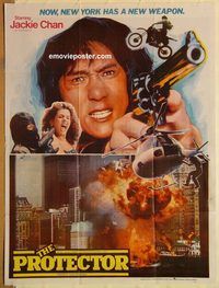 s893 PROTECTOR Pakistani movie poster '85 Jackie Chan, Danny Aiello