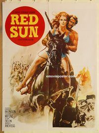 s922 RED SUN Pakistani movie poster '72 Bronson, Mifune, Andress