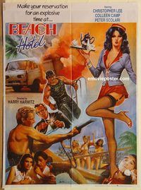 s953 ROSEBUD BEACH HOTEL Pakistani movie poster '84 Camp, Chris Lee