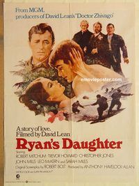s961 RYAN'S DAUGHTER Pakistani movie poster '70 Robert Mitchum
