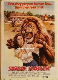 s975 SAVAGE HARVEST Pakistani movie poster '81 Tom Skerritt