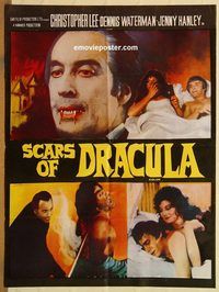 s983 SCARS OF DRACULA #2 Pakistani movie poster '71 Lee, Hammer