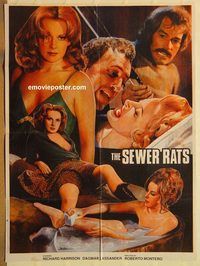 s996 SEWER RATS Pakistani movie poster '92 Richard Harrison, Italian!
