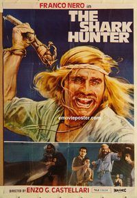 t008 SHARK HUNTER Pakistani movie poster '79 Franco Nero, Italian!