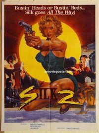 t026 SILK 2 Pakistani movie poster '89 Roger Corman, sexy image!
