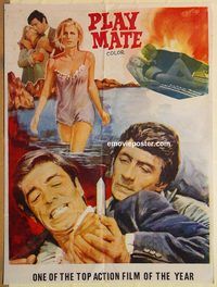 t029 SIN, SUN & SEX Pakistani movie poster '68 Dague, French sex!
