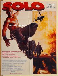 t051 SOLO Pakistani movie poster '96 Mario Van Peebles