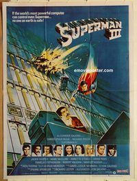 t104 SUPERMAN 3 Pakistani movie poster '83 Reeve, Pryor, Kidder