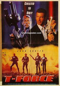 t138 T-FORCE Pakistani movie poster '94 Jack Scalia, sci-fi action!