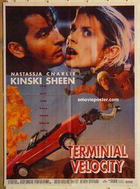 t130 TERMINAL VELOCITY Pakistani movie poster '94 Charlie Sheen