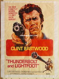 t154 THUNDERBOLT & LIGHTFOOT Pakistani movie poster '74 Clint Eastwood