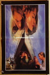 t322 TITANIC 13x20 #1 Pakistani movie poster '97 DiCaprio, Winslet