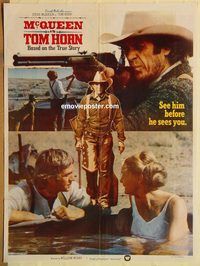 t162 TOM HORN Pakistani movie poster '80 Steve McQueen, Linda Evans