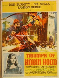 t183 TRIUMPH OF ROBIN HOOD Pakistani movie poster '62 Don Burnett
