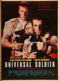 t195 UNIVERSAL SOLDIER Pakistani movie poster '92 Van Damme, Lundgren