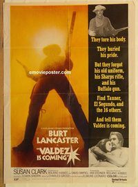 t203 VALDEZ IS COMING Pakistani movie poster '71 Burt Lancaster