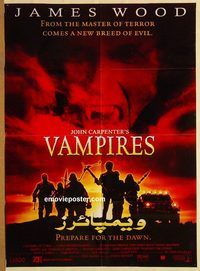t204 VAMPIRES Pakistani movie poster '98 John Carpenter horror!