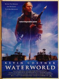 t231 WATERWORLD Pakistani movie poster '95 Kevin Costner, sci-fi