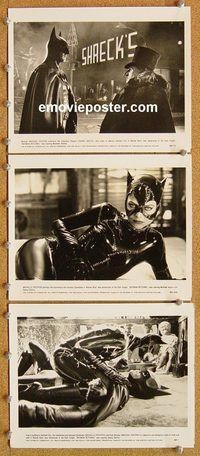 u058 BATMAN RETURNS 6 8x10 movie stills '92 Michael Keaton, Pfeiffer