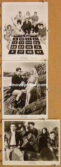 u447 BEACH BLANKET BINGO 3 8x10 movie stills '65 Frankie Avalon
