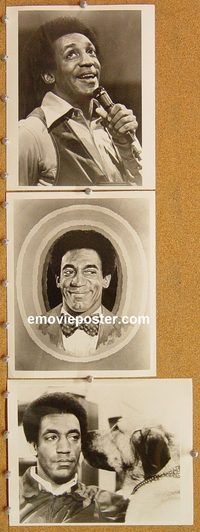 u464 BILL COSBY 3 8x10 movie stills '70s portraits, one is artwork!
