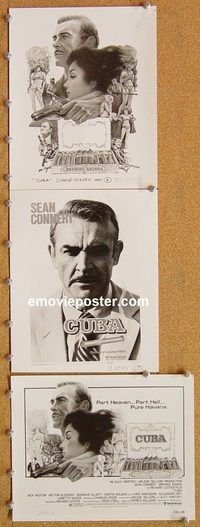 u523 CUBA 3 8x10 movie stills '79 Sean Connery, Brooke Adams