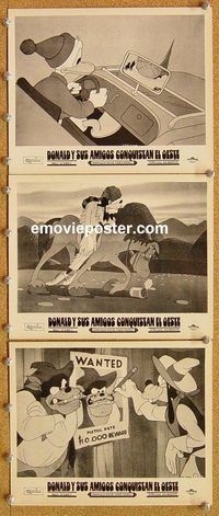 u073 DONALD DUCK GOES WEST 6 Spanish 8x10 movie stills '75 Disney