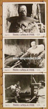 u625 HERCULES AGAINST THE MOON MEN 3 Spanish 8x10 movie stills '65