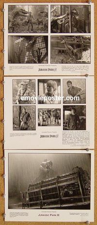 t931 JURASSIC PARK 3 8 8x10 movie stills '01 Sam Neill, dinosaurs!